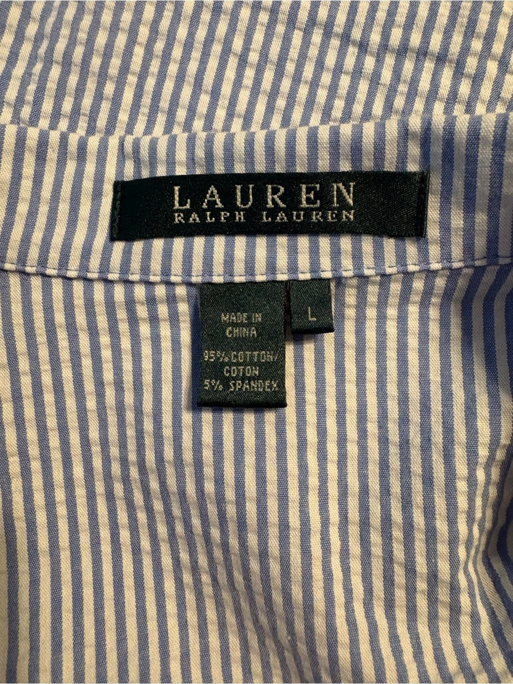 Ralph Lauren Blue and White Seersucker Blazer Size L - Picture 9 of 10